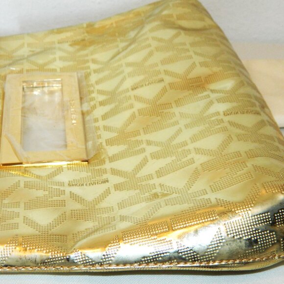 Michael Kors Gold Metallic Over-sized Wallet Clutch - Picture 5 of 10